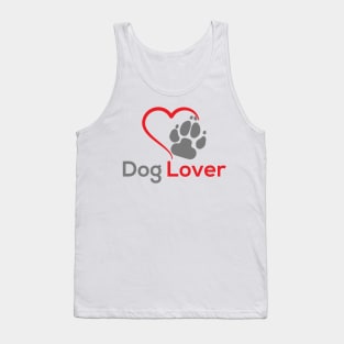 Dog Lover Quote Paw Print and Heart Tank Top